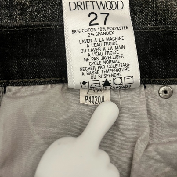 Driftwood Black Jackie Embroidered Ankle Jeans Size 27 High Rise - Picture 10 of 11